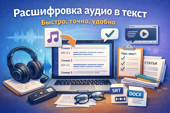 Расшифровка аудиозаписи в текст